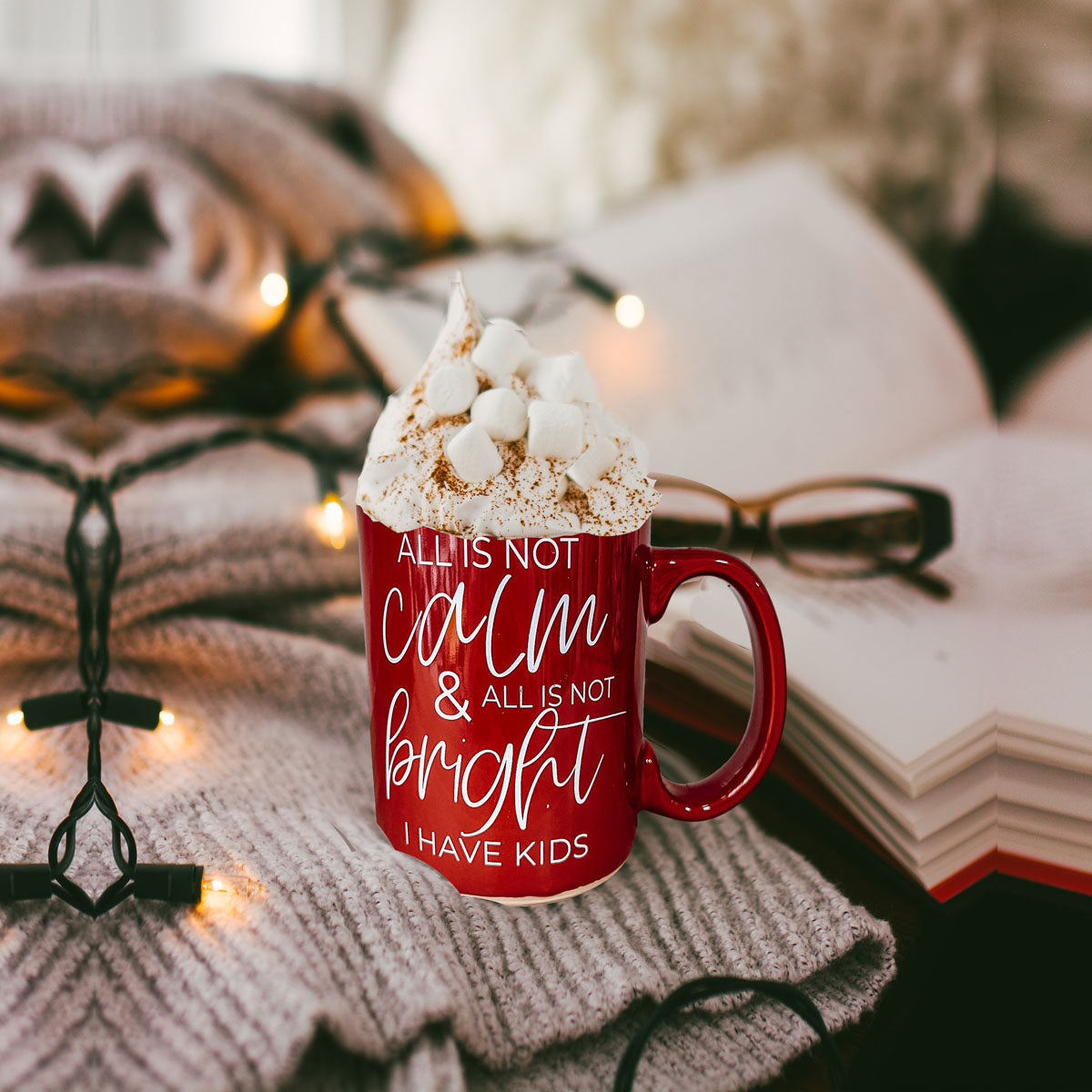 Christmas Ceramic Coffee Mug Double-Sided Snarky Holiday Gift Funny Santa Mug BandsCo Straps