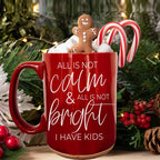 Christmas Ceramic Coffee Mug Double-Sided Snarky Holiday Gift Funny Santa Mug BandsCo Straps
