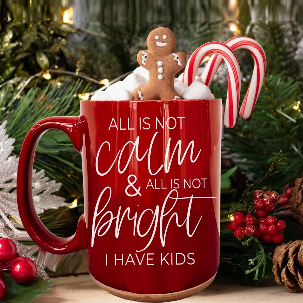 Christmas Ceramic Coffee Mug Double-Sided Snarky Holiday Gift Funny Santa Mug BandsCo Straps