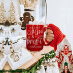 Christmas Ceramic Coffee Mug Double-Sided Snarky Holiday Gift Funny Santa Mug BandsCo Straps