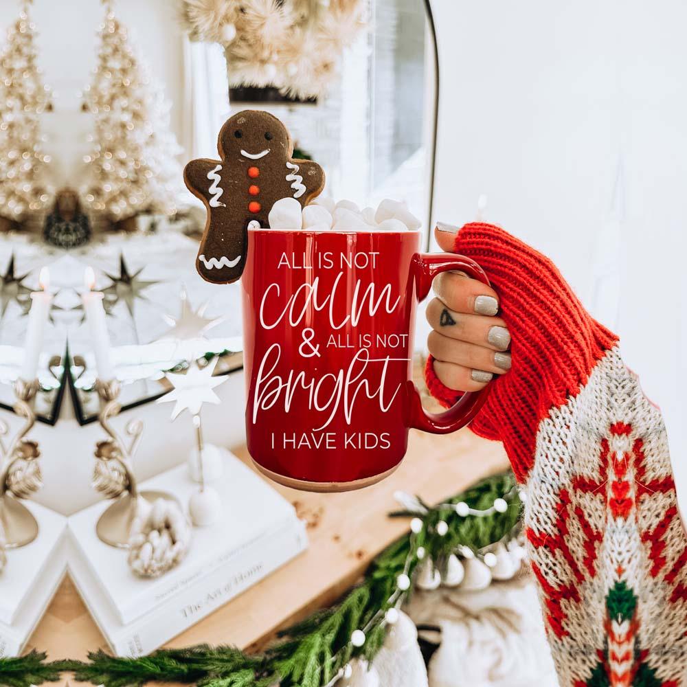 Christmas Ceramic Coffee Mug Double-Sided Snarky Holiday Gift Funny Santa Mug BandsCo Straps