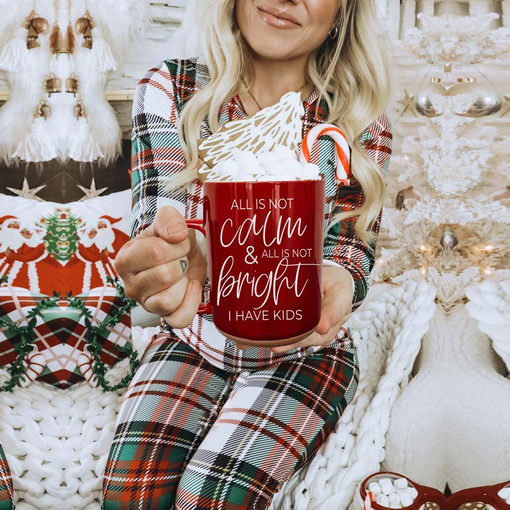 Christmas Ceramic Coffee Mug Double-Sided Snarky Holiday Gift Funny Santa Mug BandsCo Straps