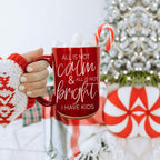 Christmas Ceramic Coffee Mug Double-Sided Snarky Holiday Gift Funny Santa Mug BandsCo Straps