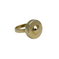 Cambodian Gong Ring Recycled Brass Bombshells Handcast Artisan Statement Ring BandsCo Straps