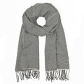 Cambodian Handloom Scarf 100% Organic Cotton Large Travel Wrap Neutral Tones BandsCo Straps