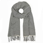 Cambodian Handloom Scarf 100% Organic Cotton Large Travel Wrap Neutral Tones BandsCo Straps