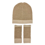 Fingerless Alpaca Gloves Camel Interwoven Long Wrist Warmers With Thumb Slit BandsCo Straps
