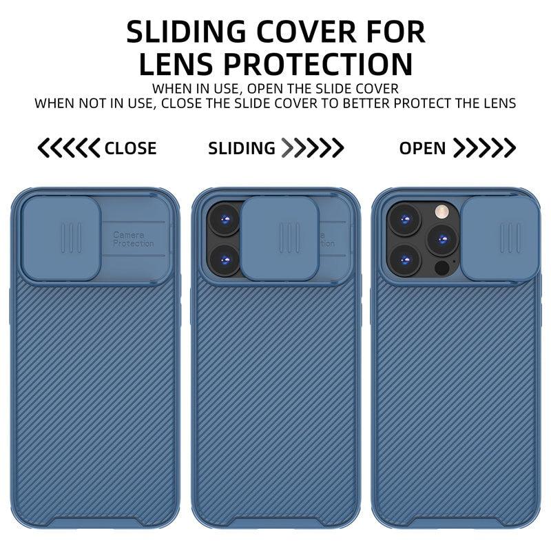 Camera Case Wireless Charging  with Sliding Lens Cover Slim Magnetic Case For iPhone 13Pro Slide Lens Protection Magnetic Wireless Charging Phone Case For iPhone 13 12 Pro Max 13 Shockproof iphone Cover Stevvex