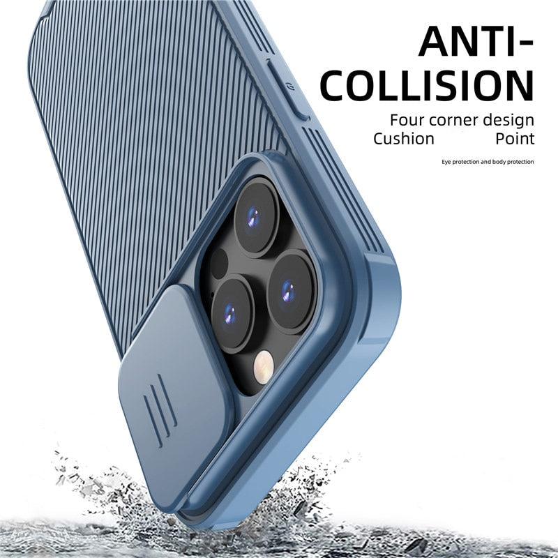 Camera Case Wireless Charging  with Sliding Lens Cover Slim Magnetic Case For iPhone 13Pro Slide Lens Protection Magnetic Wireless Charging Phone Case For iPhone 13 12 Pro Max 13 Shockproof iphone Cover Stevvex