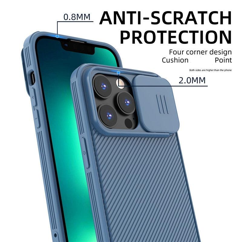 Camera Case Wireless Charging  with Sliding Lens Cover Slim Magnetic Case For iPhone 13Pro Slide Lens Protection Magnetic Wireless Charging Phone Case For iPhone 13 12 Pro Max 13 Shockproof iphone Cover Stevvex