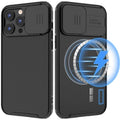 Camera Case Wireless Charging  with Sliding Lens Cover Slim Magnetic Case For iPhone 13Pro Slide Lens Protection Magnetic Wireless Charging Phone Case For iPhone 13 12 Pro Max 13 Shockproof iphone Cover Stevvex