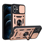 Camera Protection Shockproof Armor Case For iPhone 12 13 14 Pro Max Cover Men Cool  Woman Camera Cover And Stand Sliding Lens Protection Rotating Ring Mount  Shock Resistant Shockproof Protective Bumper Stevvex