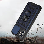 Camera Protection Shockproof Armor Case For iPhone 12 13 14 Pro Max Cover Men Cool  Woman Camera Cover And Stand Sliding Lens Protection Rotating Ring Mount  Shock Resistant Shockproof Protective Bumper Stevvex