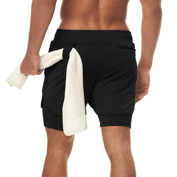 Camo Running Shorts Men Gym Sports Shorts 2 In 1 Quick Dry Workout Training Gym Fitness Jogging Short Pants Summer Men Shorts  Men's Running Gym Shorts Breathable with Pockets Quick Dry Sportswear Stevvex