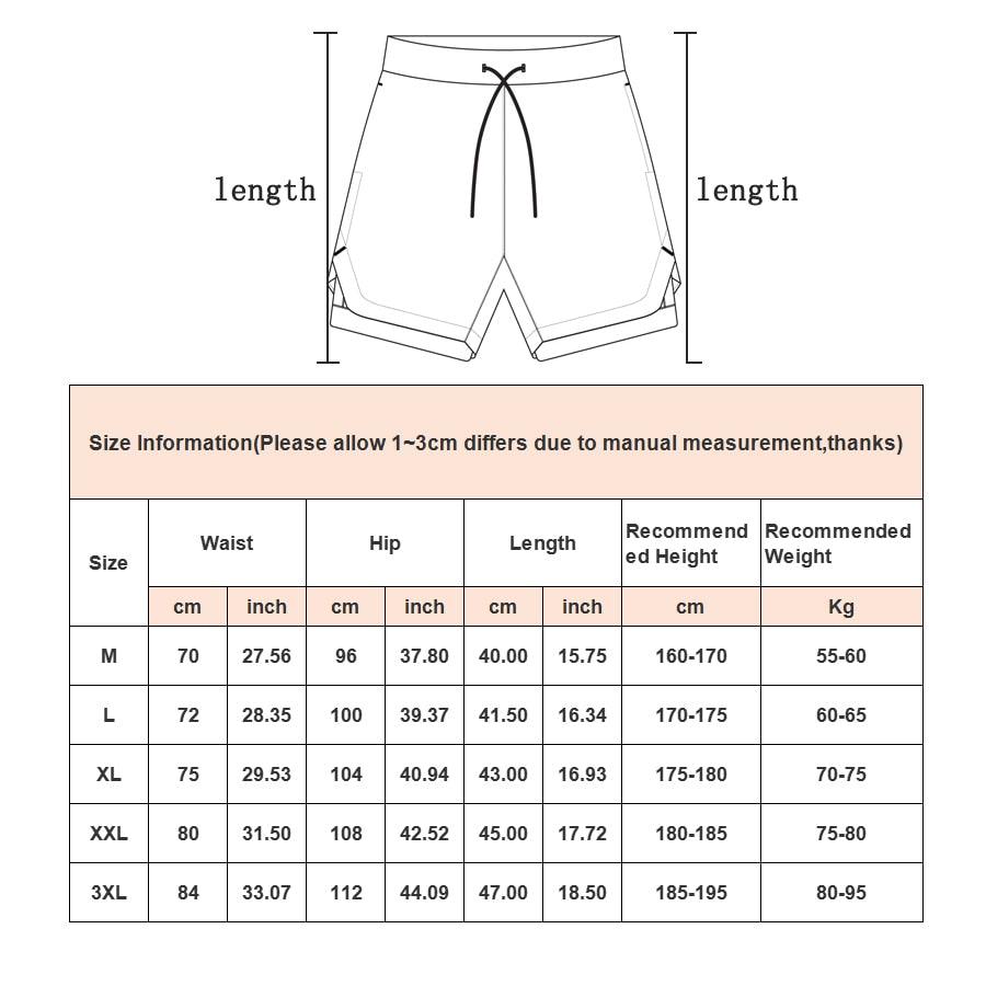 Camo Running Shorts Men Gym Sports Shorts 2 In 1 Quick Dry Workout Training Gym Fitness Jogging Short Pants Summer Men Shorts  Men's Running Gym Shorts Breathable with Pockets Quick Dry Sportswear Stevvex
