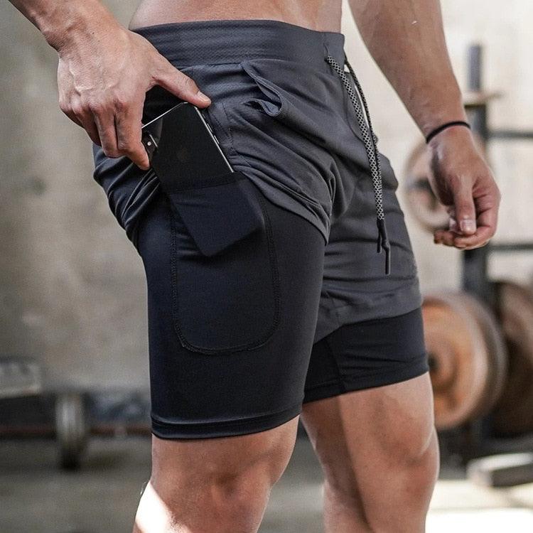 Camo Running Shorts Men Gym Sports Shorts 2 In 1 Quick Dry Workout Training Gym Fitness Jogging Short Pants Summer Men Shorts  Men's Running Gym Shorts Breathable with Pockets Quick Dry Sportswear Stevvex