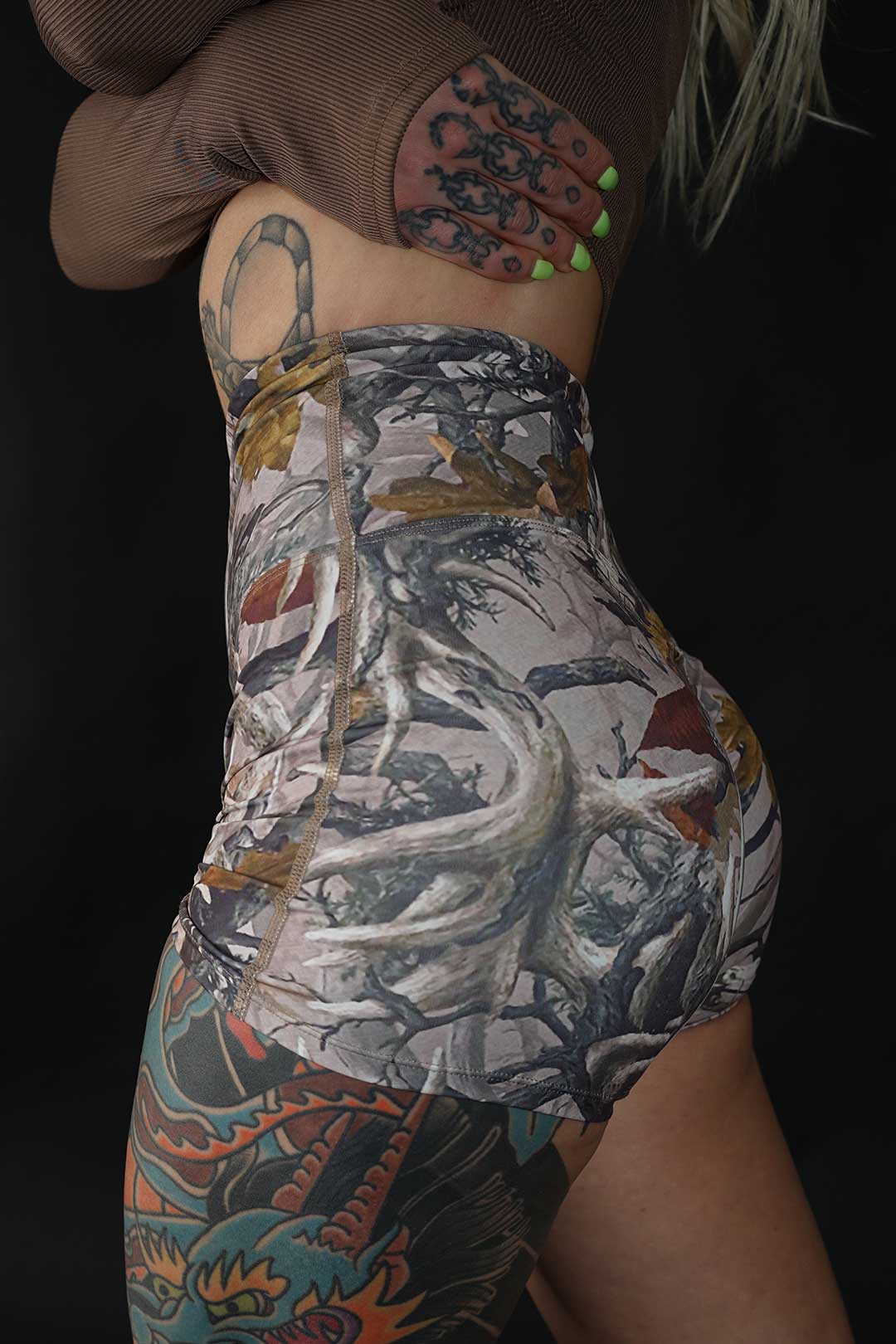 Bone Camo Gym Shorts Thrash Happy