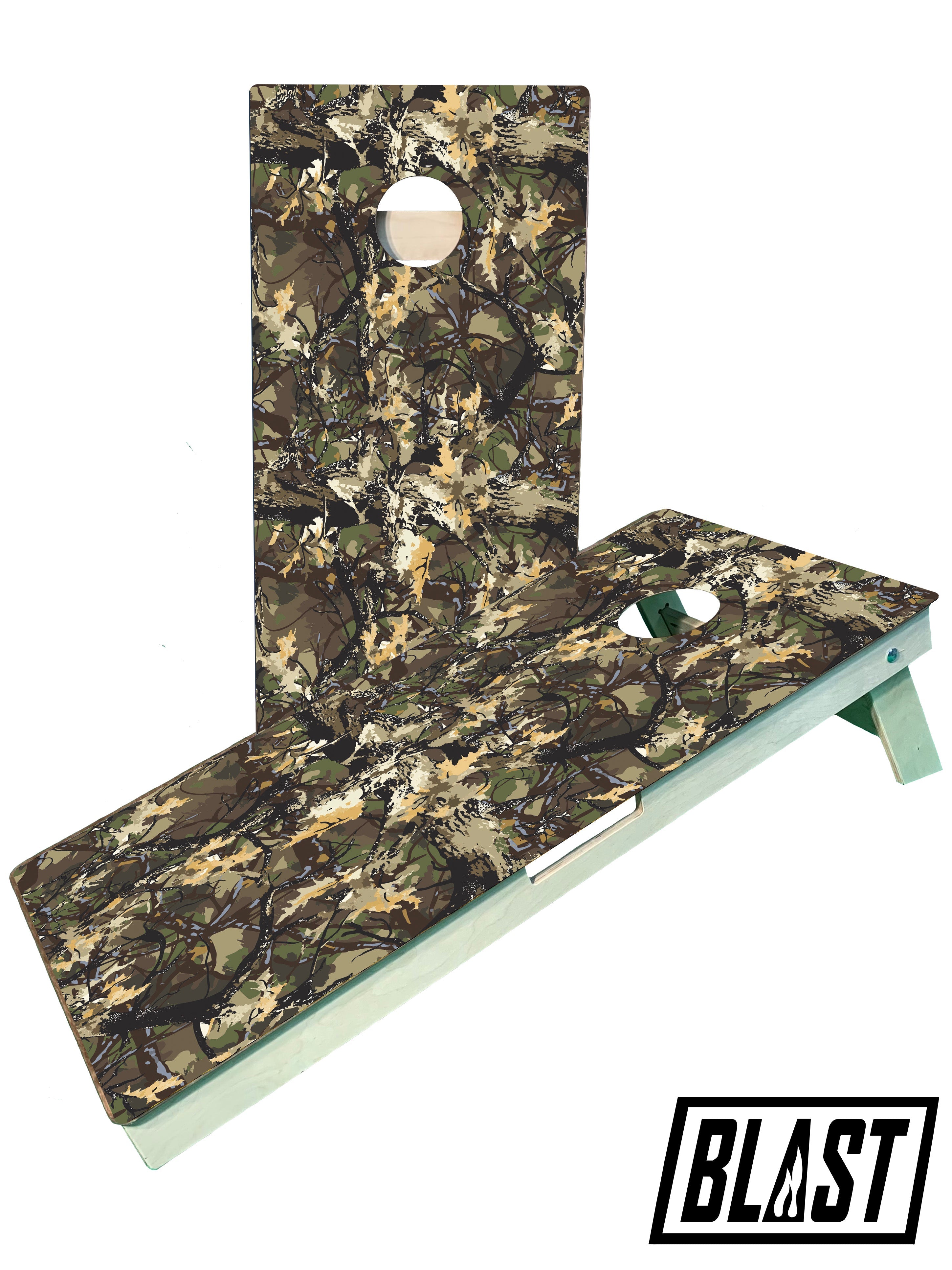 Camo Woods Hunting Pattern Cornhole Boards - SJB-DIAMOND ELITES