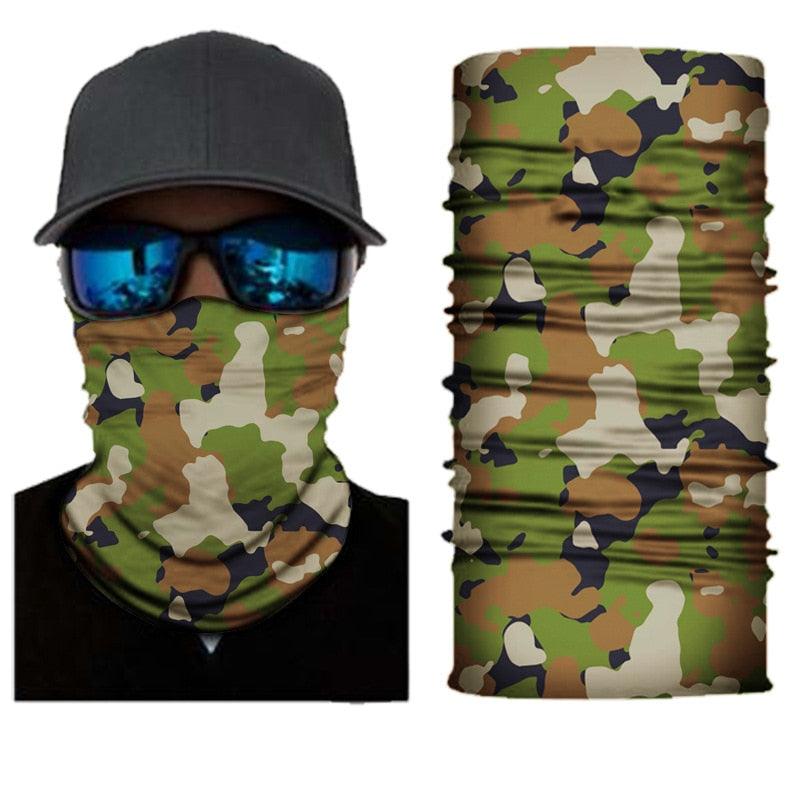 Camouflage Bandana Motorcycle Bike Riding Protection Headscarf Camping Hiking Protective Face Camo Scarf Shemagh Neck Cover Camping Hiking Climbing Face Mask Headband Windproof Head Scarves Neck Warmer Cycling Camping Hiking Men Women Stevvex