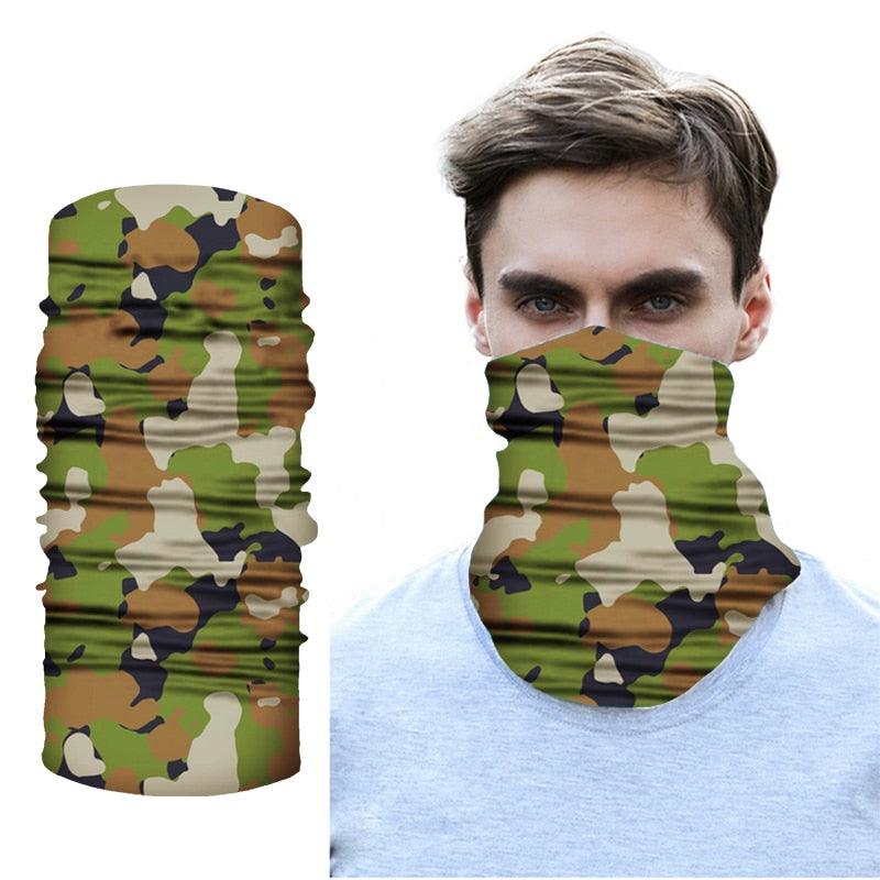 Camouflage Bandana Motorcycle Bike Riding Protection Headscarf Camping Hiking Protective Face Camo Scarf Shemagh Neck Cover Camping Hiking Climbing Face Mask Headband Windproof Head Scarves Neck Warmer Cycling Camping Hiking Men Women Stevvex