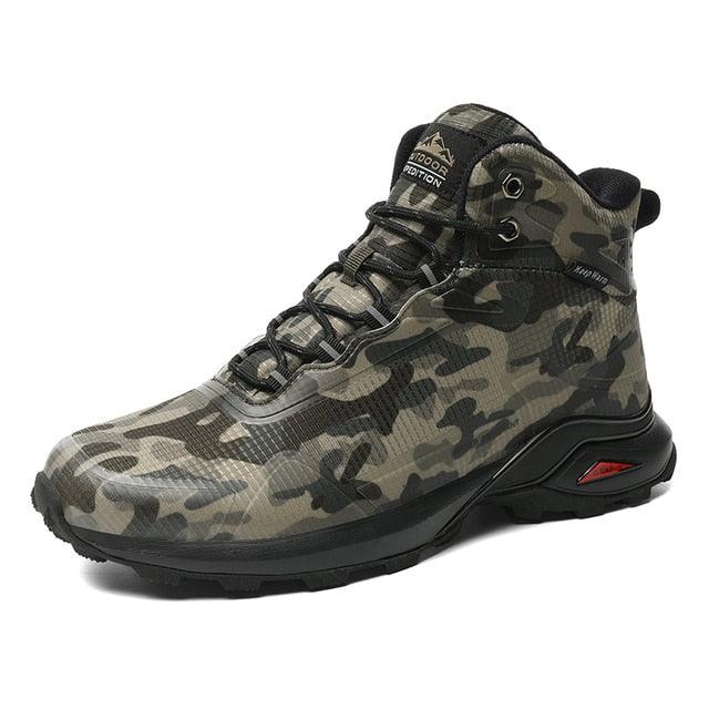 Camouflage Hiking Strong Breathable Non-slip Shoes Outdoor Men's Sports Shoes Waterproof Air Circulation Insole Ankle Support Non-Slip Lightweight For Outdoor Trekking Walking Shoes Stevvex
