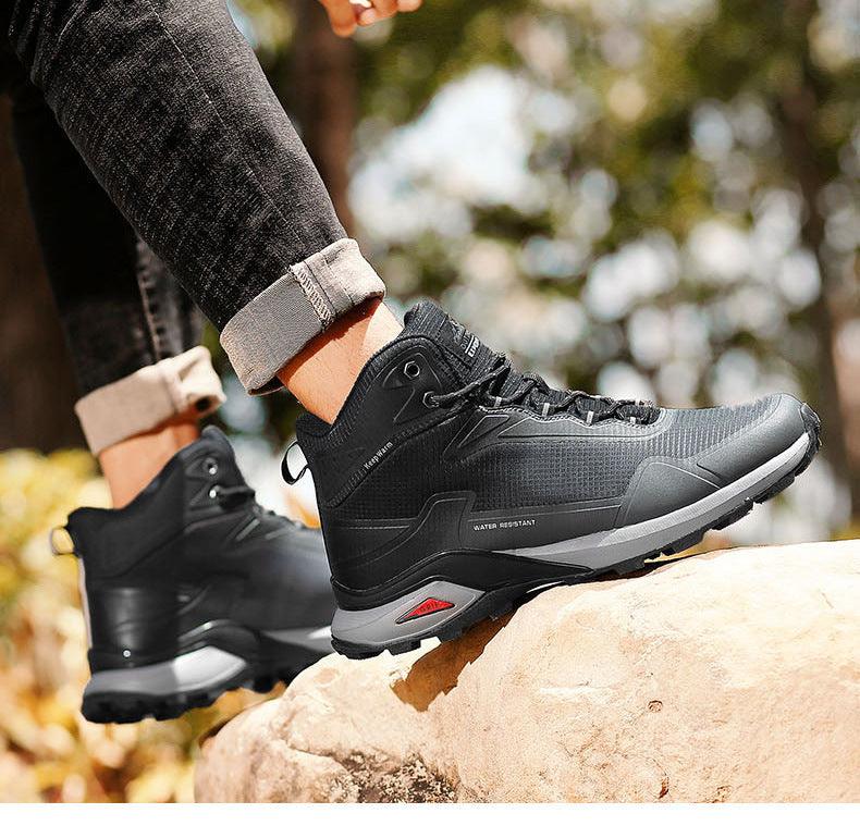 Camouflage Hiking Strong Breathable Non-slip Shoes Outdoor Men's Sports Shoes Waterproof Air Circulation Insole Ankle Support Non-Slip Lightweight For Outdoor Trekking Walking Shoes Stevvex