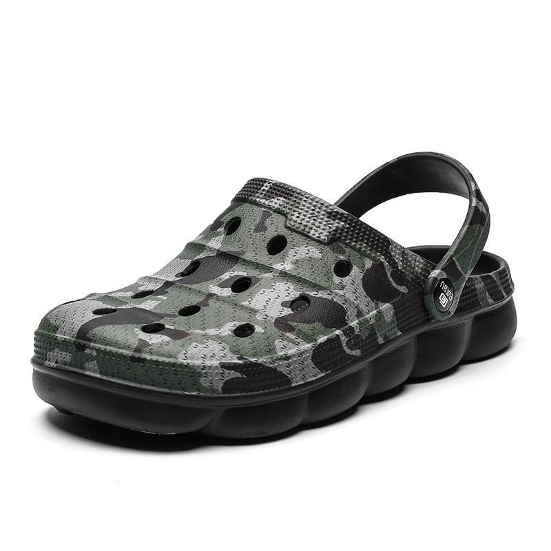 Camouflage Men Clogs Sandals Summer Outdoor Slippers Beach Aqua Shoes Slip On Flip Flops Garden Sandals Casual Outdoor Lightweight Clog Fashion Slip-On Sport Shoe Breathable Design Shoes Stevvex