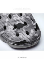 Camouflage Men Clogs Sandals Summer Outdoor Slippers Beach Aqua Shoes Slip On Flip Flops Garden Sandals Casual Outdoor Lightweight Clog Fashion Slip-On Sport Shoe Breathable Design Shoes Stevvex