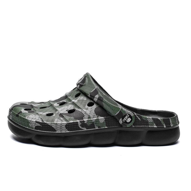 Camouflage Men Clogs Sandals Summer Outdoor Slippers Beach Aqua Shoes Slip On Flip Flops Garden Sandals Casual Outdoor Lightweight Clog Fashion Slip-On Sport Shoe Breathable Design Shoes Stevvex