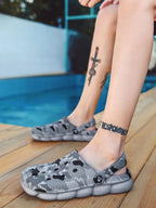Camouflage Men Clogs Sandals Summer Outdoor Slippers Beach Aqua Shoes Slip On Flip Flops Garden Sandals Casual Outdoor Lightweight Clog Fashion Slip-On Sport Shoe Breathable Design Shoes Stevvex