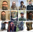 Camouflage Neck Gaiter Hunting Scarves Ice Silk Bandana Tubular Buff Half Mask Tactical Sport Headband Balaclava  Balaclava Seamless Magic Head Scarf Breathable Bandana Turban Outdoor Hiking Quick-Dry Sweat Absorbing Scarves Multifunction Beanie Hat Stevvex
