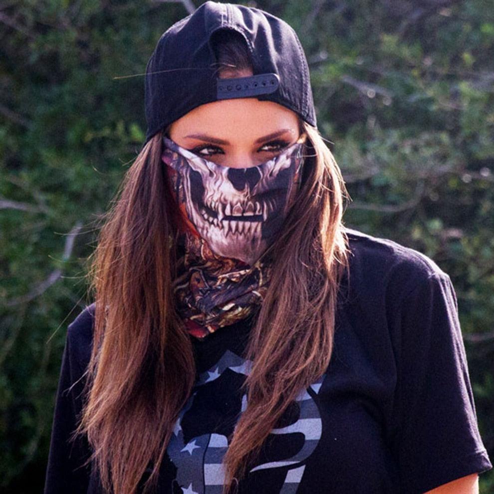Camouflage Neck Gaiter Hunting Scarves Ice Silk Bandana Tubular Buff Half Mask Tactical Sport Headband Balaclava  Balaclava Seamless Magic Head Scarf Breathable Bandana Turban Outdoor Hiking Quick-Dry Sweat Absorbing Scarves Multifunction Beanie Hat Stevvex