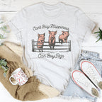 Can't Buy Happiness Can Buy Pigs Tee Peachy Sunday