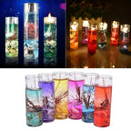 Candle Color Fragrance Smokeless Candle Ocean Shell Jelly Candle Scented Pillar Candles Ocean Scented Candles Long Lasting Blue Candles for Home Scented Candles ForWedding Valentine's Day Christmas Stevvex