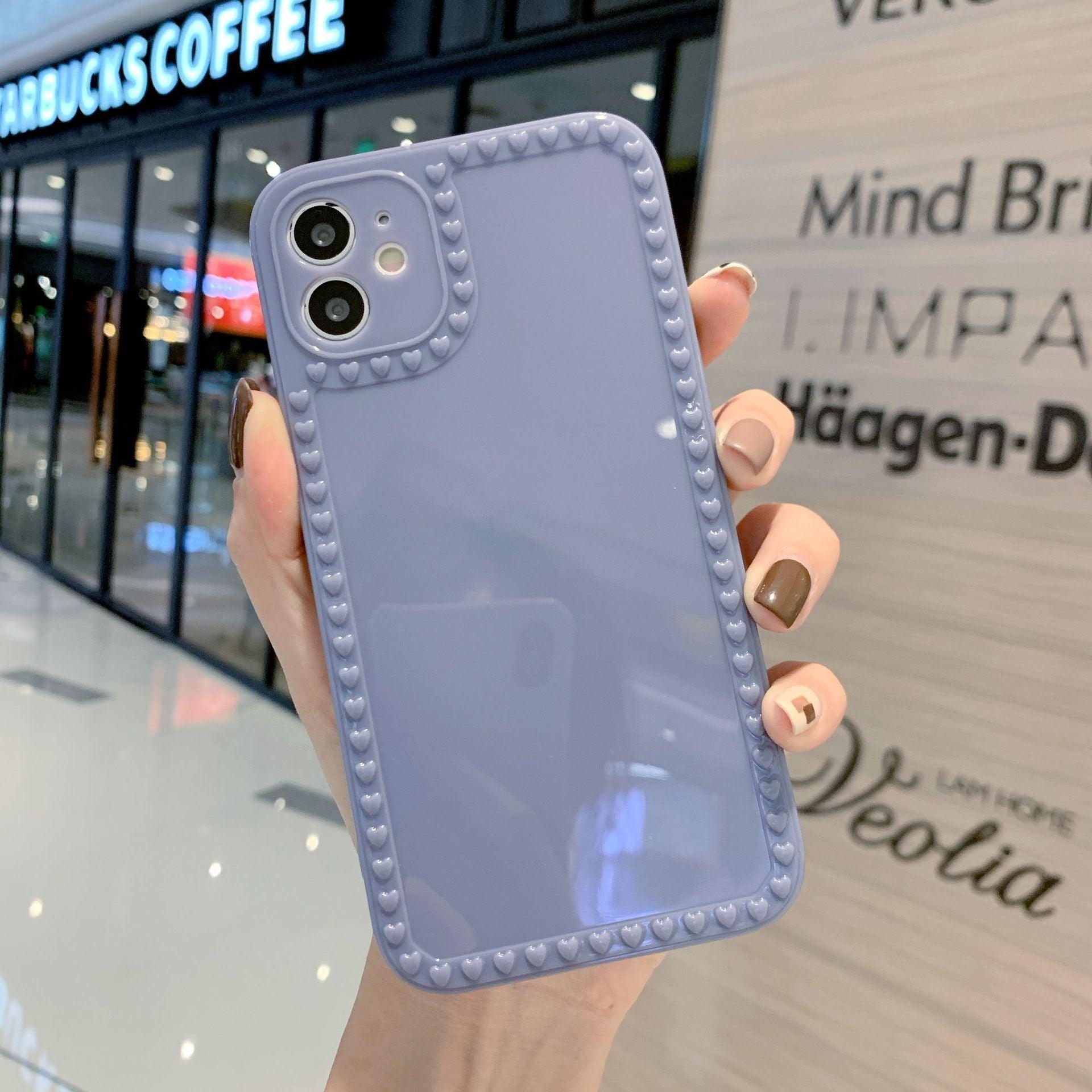 Candy Color Cute Shockproof Phone Case For iPhone 11 Pro Max Mini 7 8 Plus XR XS MAX Full Lens Soft Cover Cute And Fashionable Colorful Translucent Soft Silicone Case