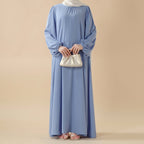 Candy Color Pleated Abaya | Must-have Essential Basic Dress (MA142)