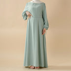 Candy Color Pleated Abaya | Must-have Essential Basic Dress (MA142)