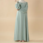 Candy Color Pleated Abaya | Must-have Essential Basic Dress (MA142)
