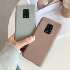 Candy Color Silicone Phone Case for Xiaomi Redmi Note 10 10S 9S 9 Pro Max 8 7 Plus Matte Soft Cover for Redmi 10X 9A 8A 7A Silicone Protective Mobile Phone Case Outdoor Protective Case Slim Phone Protection Stevvex