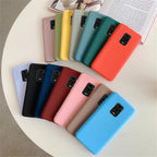 Candy Color Silicone Phone Case for Xiaomi Redmi Note 10 10S 9S 9 Pro Max 8 7 Plus Matte Soft Cover for Redmi 10X 9A 8A 7A Silicone Protective Mobile Phone Case Outdoor Protective Case Slim Phone Protection Stevvex