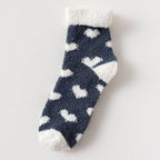 Candy Warm Lady Heart Cute Winter Kawaii Thick Casual Women Socks Fuzzy Fluffy Terry Warm Socks Short Cute Cotton Socks Winter Socks Short Socks For Men And Women