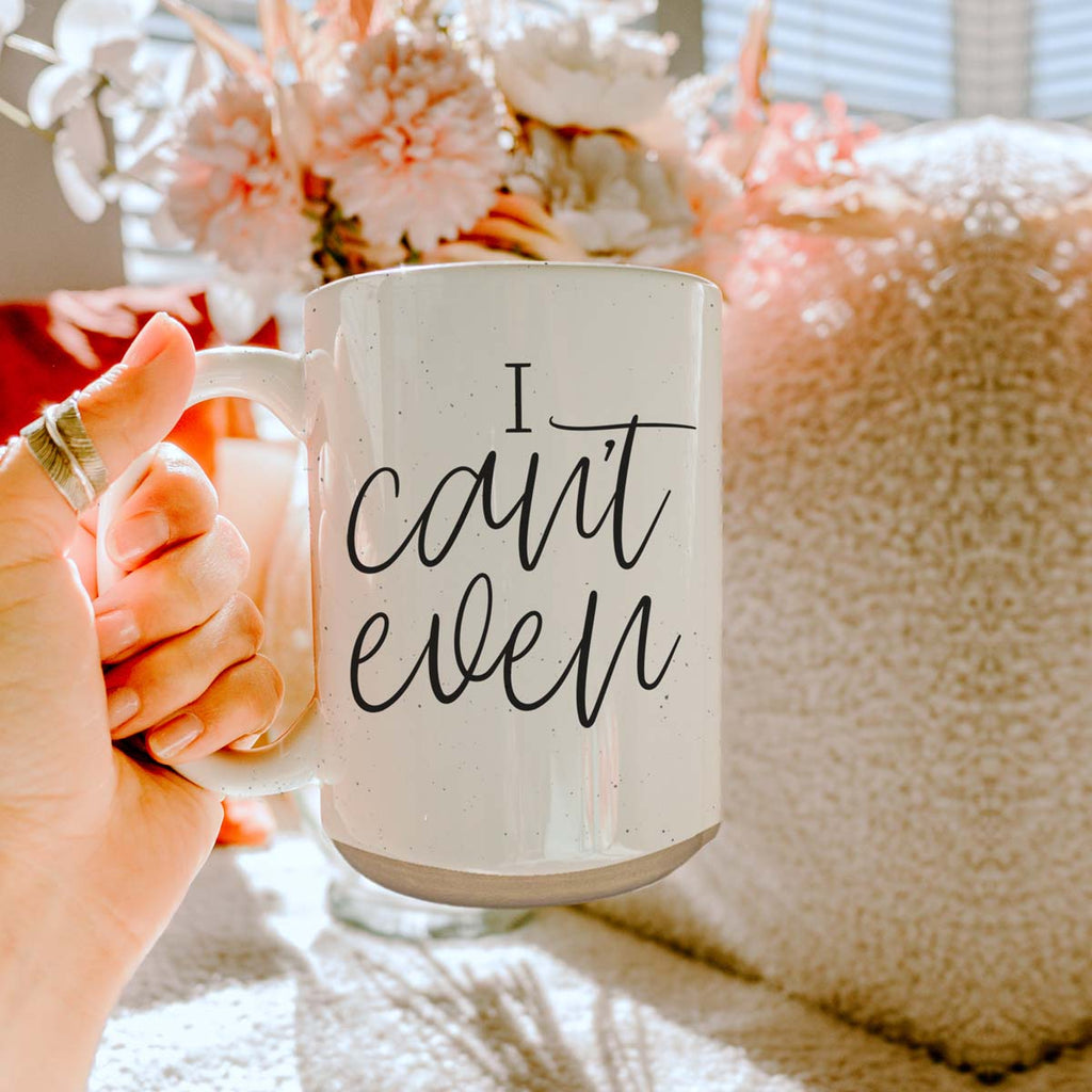 I Can't Even 16oz Funny Ceramic Coffee Mug Sarcastic Gift BandsCo Straps