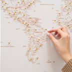 World Map on Canvas - Beige - SJB-DIAMOND ELITES