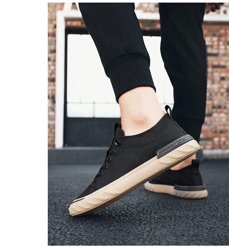 Canvas Men's Comfortable All-match Sneakers Breathable Cloth Casual Sports Flats Men Lightweight Outdoor Walking Sneakers Modern Design Stevvex