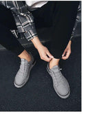 Canvas Men's Comfortable All-match Sneakers Breathable Cloth Casual Sports Flats Men Lightweight Outdoor Walking Sneakers Modern Design Stevvex