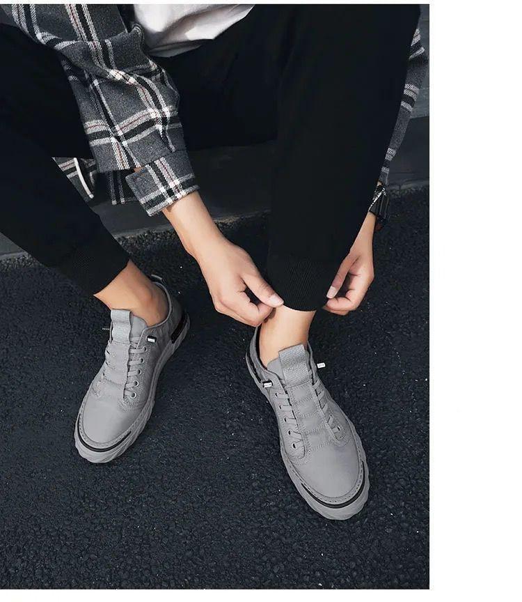 Canvas Men's Comfortable All-match Sneakers Breathable Cloth Casual Sports Flats Men Lightweight Outdoor Walking Sneakers Modern Design Stevvex