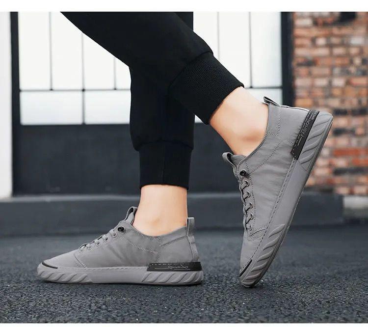 Canvas Men's Comfortable All-match Sneakers Breathable Cloth Casual Sports Flats Men Lightweight Outdoor Walking Sneakers Modern Design Stevvex