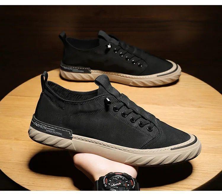 Canvas Men's Comfortable All-match Sneakers Breathable Cloth Casual Sports Flats Men Lightweight Outdoor Walking Sneakers Modern Design Stevvex