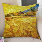 Canvas Throw Pillow Cover Famous Oil Painting Art Self Portrait Sunflower Starry Night Gallery Art Decoration Pillow Case Linen Cushion Cover Canvas Throw Pillow Cover Case for Couch Sofa Home Decoration Famous Picture Print 44x44cm Stevvex