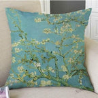 Canvas Throw Pillow Cover Famous Oil Painting Art Self Portrait Sunflower Starry Night Gallery Art Decoration Pillow Case Linen Cushion Cover Canvas Throw Pillow Cover Case for Couch Sofa Home Decoration Famous Picture Print 44x44cm Stevvex